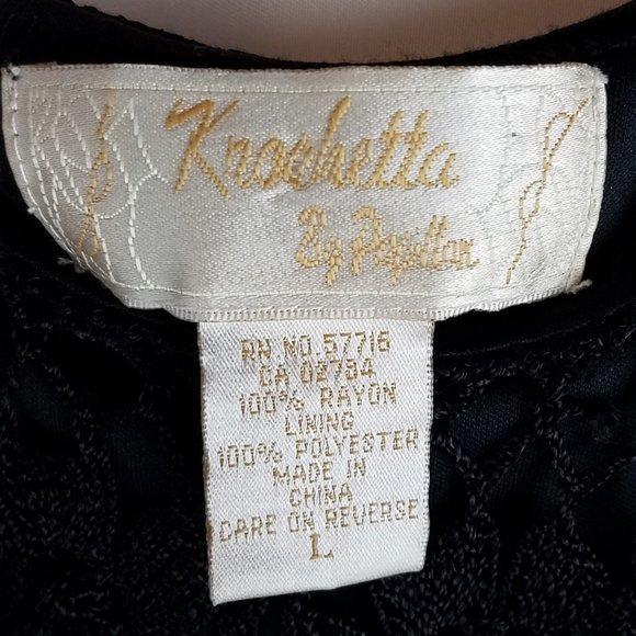 Kroshetta by Papillon dress maxi black crochet L - Picture 9 of 10